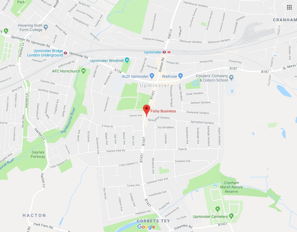 reproduction of the Google map showing our location.